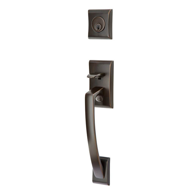 Emtek - Sgl Cyl, Ares Tub Ent, Argos Lever, LH, US10B - Oil Rubbed Bronze