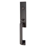 Emtek - Sgl Cyl, Davos Tub Ent, Argos Lever, LH, US19 - Flat Black
