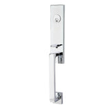 Emtek - Sgl Cyl, Davos Tub Ent, Argos Lever, LH, US26 - Polished Chrome