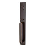 Emtek - Sgl Cyl, Lausanne Tub Ent, Argos Lever, LH, US10B - Oil Rubbed Bronze