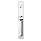 Emtek - Sgl Cyl, Lausanne Tub Ent, Argos Lever, LH, US26 - Polished Chrome