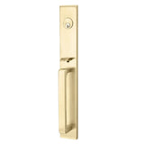 Emtek - Sgl Cyl, Lausanne Tub Ent, Argos Lever, RH, US4 - Satin Brass