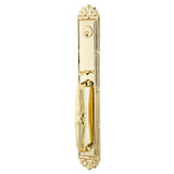 Emtek - Sgl Cyl, Imperial Tub Ent, Argos Lever, LH, US3NL - Unlacquered Brass
