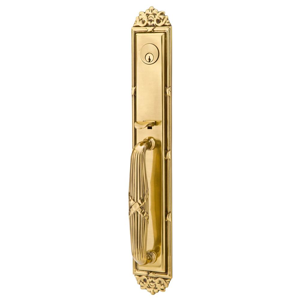 Emtek - Sgl Cyl, Imperial Tub Ent, Astoria Clear Knob, US7 - French Antique