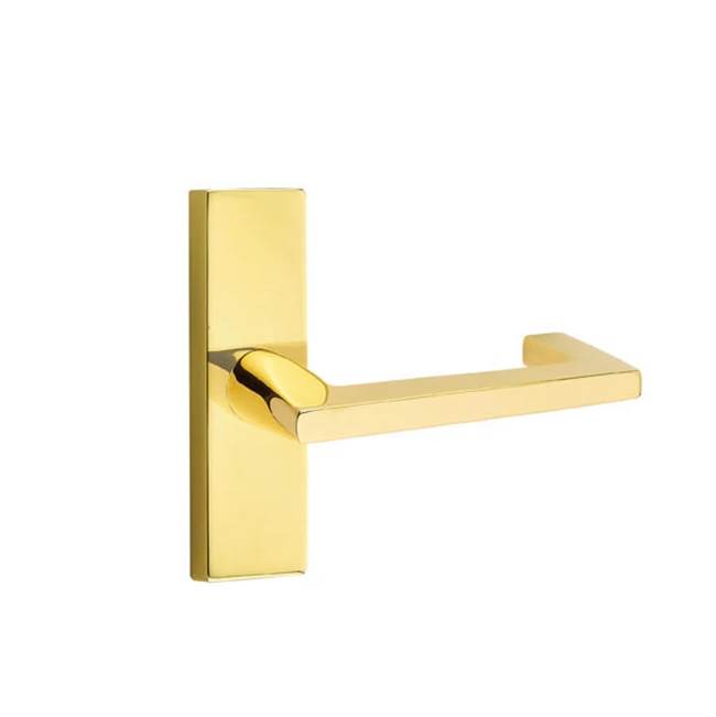 Emtek - Dummy, Pair, Stretto 1.5'' x 5'', Argos Lever, LH, US3NL - Unlacquered Brass