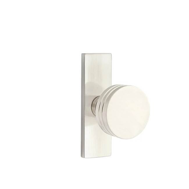 Emtek - Dummy, Pair, Stretto 1.5x5, Bern Knob, US15 - Satin Nickel