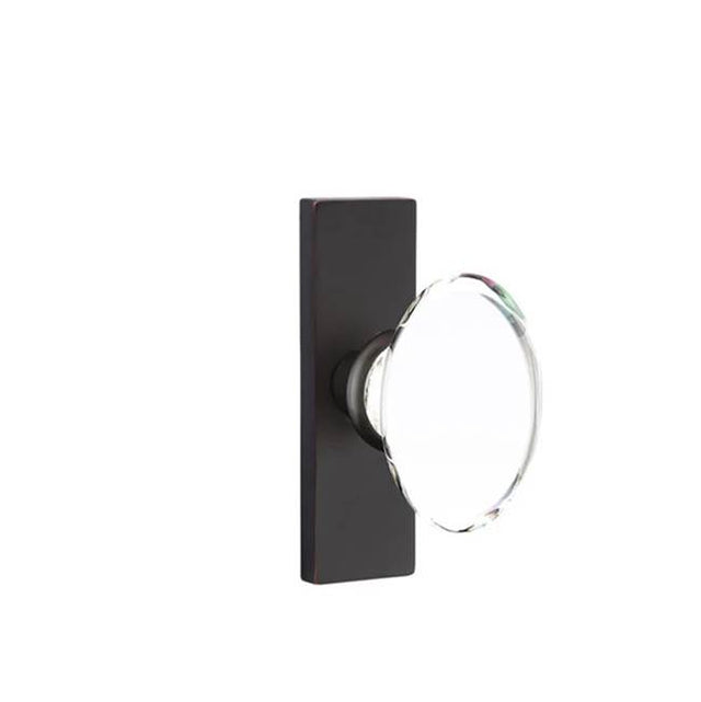Emtek - Dummy, Single Sided, Stretto 1.5x5, Hampton Knob, US10B - Oil Rubbed Bronze