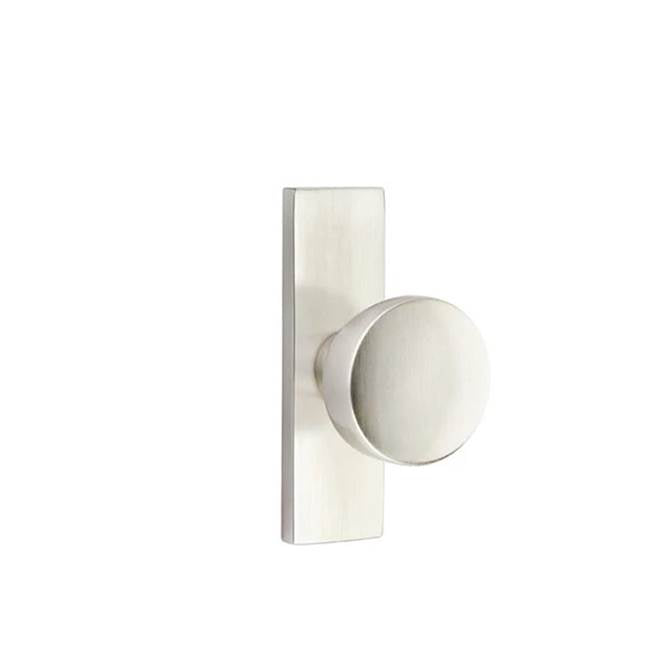 Emtek - Dummy, Single Sided, Stretto 1.5x5, Laurent Knob, US15 - Satin Nickel