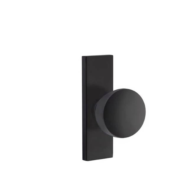 Emtek - Dummy, Single Sided, Stretto 1.5x5, Laurent Knob, US19 - Flat Black