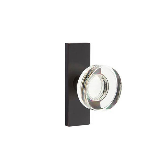 Emtek - Dummy, Single Sided, Stretto 1.5x5, Modern Disc Crystal Knob, US10B - Oil Rubbed Bronze