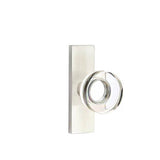 Emtek - Dummy, Single Sided, Stretto 1.5x5, Modern Disc Crystal Knob, US15 - Satin Nickel