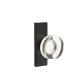 Emtek - Dummy, Single Sided, Stretto 1.5x5, Modern Disc Crystal Knob, US19 - Flat Black