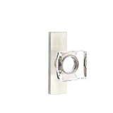 Emtek - Dummy, Single Sided, Stretto 1.5x5, Modern Square Crystal Knob, US15 - Satin Nickel
