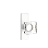 Emtek - Dummy, Single Sided, Stretto 1.5x5, Modern Square Crystal Knob, US26 - Polished Chrome