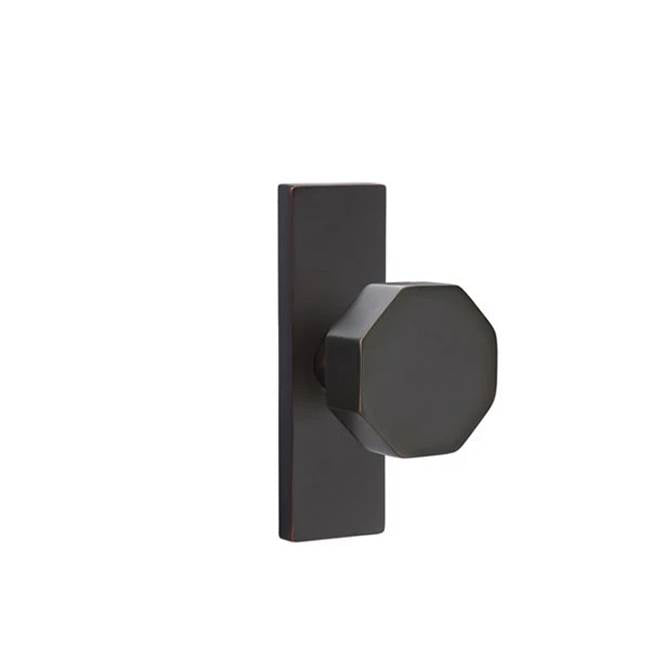 Emtek - Dummy, Single Sided, Stretto 1.5x5, Octagon Knob, US10B - Oil Rubbed Bronze