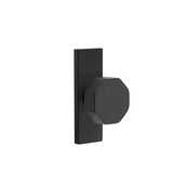 Emtek - Dummy, Single Sided, Stretto 1.5x5, Octagon Knob, US19 - Flat Black