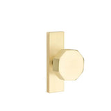Emtek - Dummy, Single Sided, Stretto 1.5x5, Octagon Knob, US4 - Satin Brass