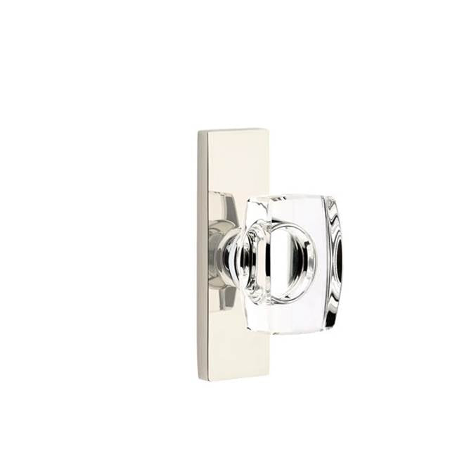 Emtek - Dummy, Single Sided, Stretto 1.5x5, Windsor Crystal Knob, US14 - Polished Nickel