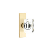 Emtek - Dummy, Single Sided, Stretto 1.5x5, Windsor Crystal Knob, US4 - Satin Brass