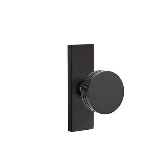 Emtek - Dummy, Pair, Stretto 1.5x5, Bern Knob, US19 - Flat Black