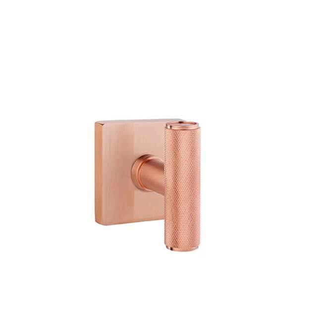 Emtek - Concealed, Privacy, Square Rosette, The Ace Knurled Knob, SRG