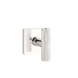 Emtek - Concealed, Passage, Square Rosette, The Ace Knurled Knob, US14 - Polished Nickel