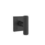 Emtek - Passage, Square Rosette, The Ace Knurled Knob, US19 - Flat Black