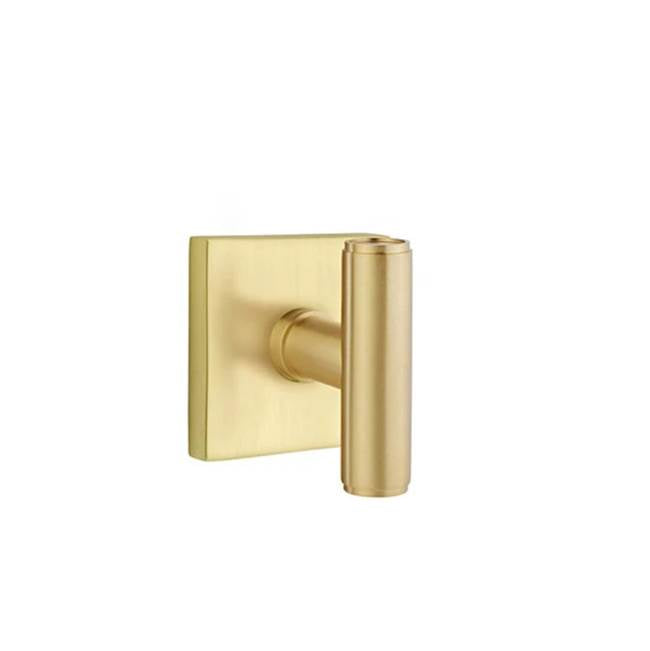 Emtek - Privacy, Square Rosette, The Ace Knob, US4 - Satin Brass