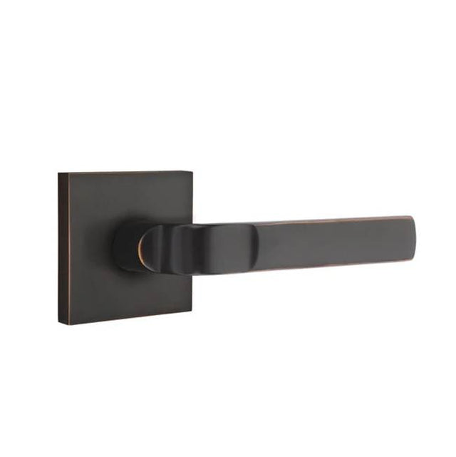 Emtek - Privacy, Square Rosette, Aston Lever, LH, US10B - Oil Rubbed Bronze