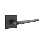 Emtek - Privacy, Square Rosette, Athena Lever, LH, US19 - Flat Black