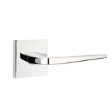 Emtek - Passage, Square Rosette, Athena Lever, RH, US26 - Polished Chrome