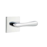 Emtek - Dummy, Square Rosette, Basel Lever, US26 - Polished Chrome