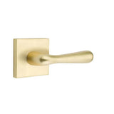 Emtek - Privacy, Square Rosette, Basel Lever, LH, US4 - Satin Brass