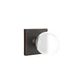 Emtek - Privacy, Square Rosette, Bristol Crystal Knob, US10B - Oil Rubbed Bronze