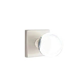 Emtek - Concealed, Privacy, Square Rosette, Bristol Knob, US15 - Satin Nickel