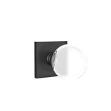 Emtek - Concealed, Privacy, Square Rosette, Bristol Knob, US19 - Flat Black