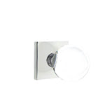 Emtek - Privacy, Square Rosette, Bristol Crystal Knob, US26 - Polished Chrome