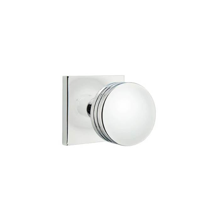 Emtek - Dummy, Square Rosette, Bern Knob, US26 - Polished Chrome