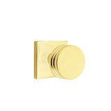 Emtek - Privacy, Square Rosette, Bern Knob, US3NL - Unlacquered Brass