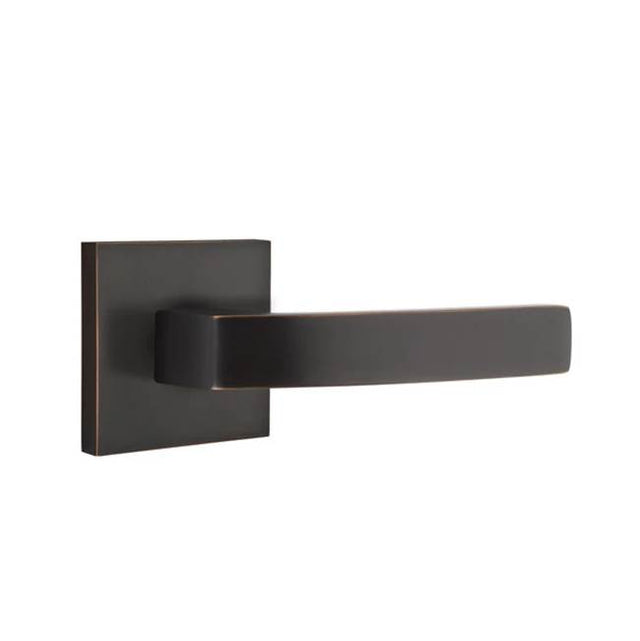 Emtek - Passage, Square Rosette, Breslin Lever, LH, US10B - Oil Rubbed Bronze