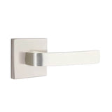 Emtek - Privacy, Square Rosette, Breslin Lever, RH, US15 - Satin Nickel