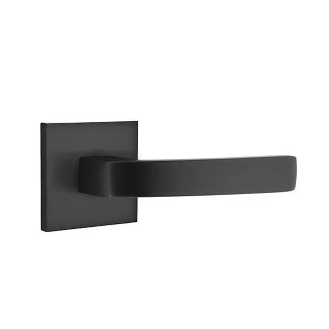 Emtek - Passage, Square Rosette, Breslin Lever, LH, US19 - Flat Black