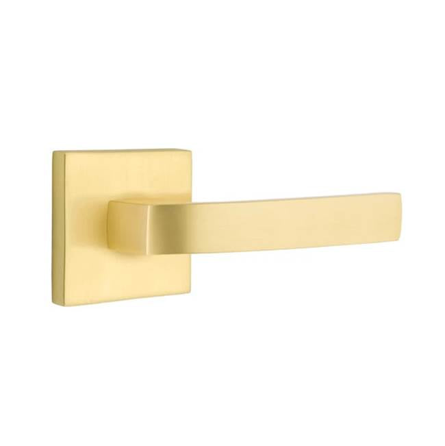 Emtek - Dummy, Square Rosette, Breslin Lever, US4 - Satin Brass