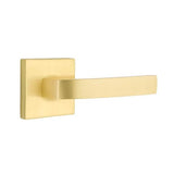 Emtek - Privacy, Square Rosette, Breslin Lever, RH, US4 - Satin Brass