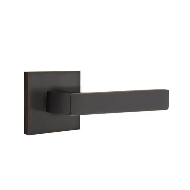 Emtek - Privacy, Square Rosette, Dumont Lever, RH, US10B - Oil Rubbed Bronze