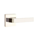 Emtek - Privacy, Square Rosette, Dumont Lever, LH, US14 - Polished Nickel