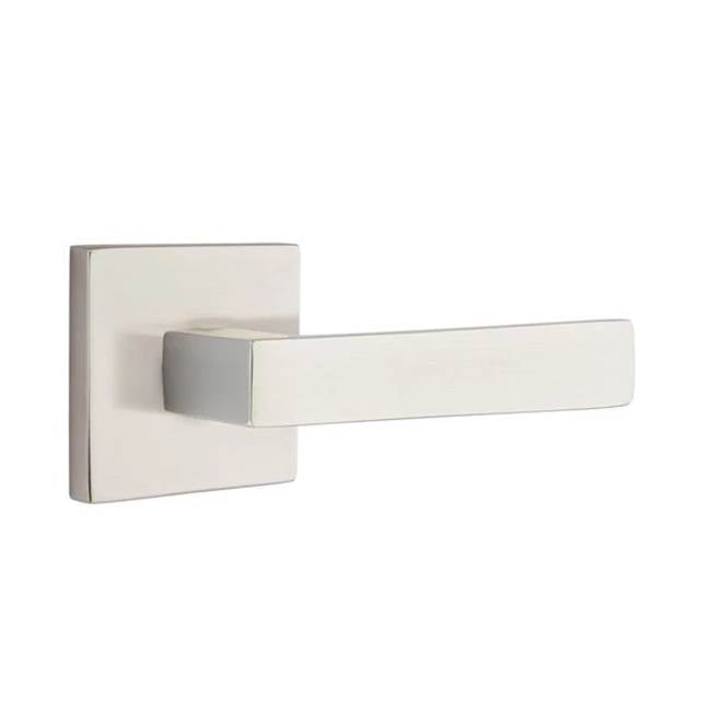 Emtek - Privacy, Square Rosette, Dumont Lever, RH, US15 - Satin Nickel