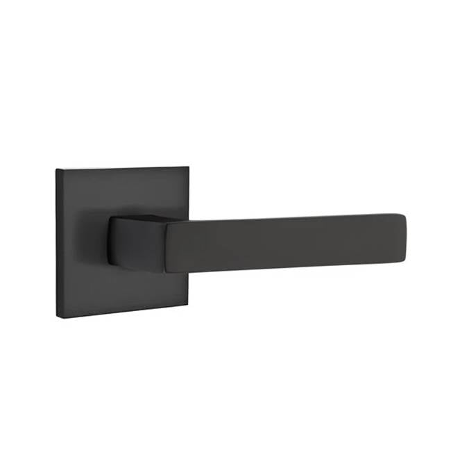 Emtek - Concealed, Passage, Square Rosette, Dumont Lever, US19 - Flat Black