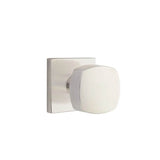 Emtek - Privacy, Square Rosette, Freestone Square Knob, US15 - Satin Nickel
