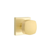 Emtek - Dummy, Square Rosette, Freestone Square Knob, US4 - Satin Brass